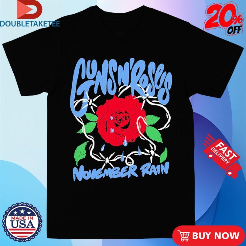 Official Guns N’ Roses November Rain Rose Shirts Unisex , , , Long Sleeve Tee