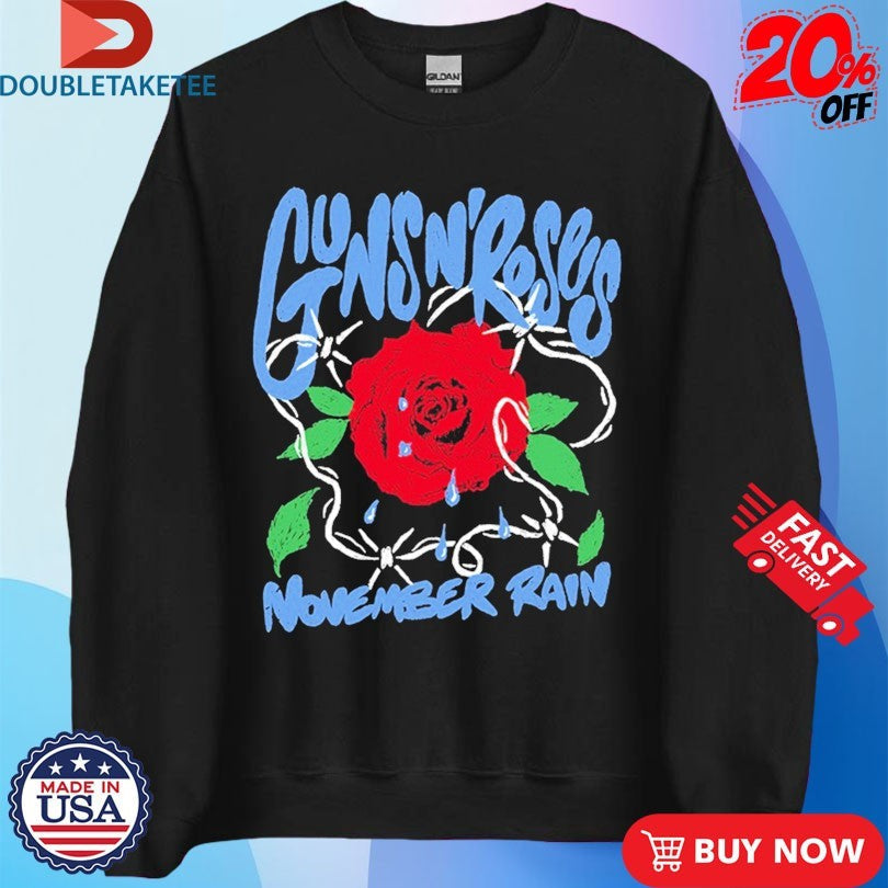Official Guns N’ Roses November Rain Rose Shirts Unisex , , , Long Sleeve Tee