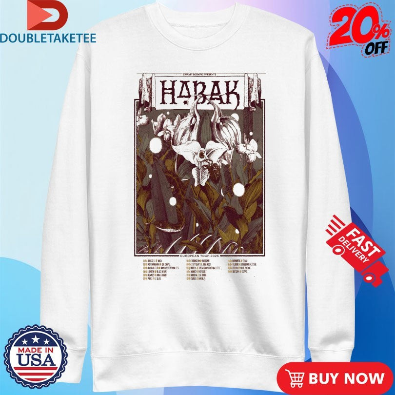 Official Habak European Tour 2026 Shirts Unisex , , , Long Sleeve Tee