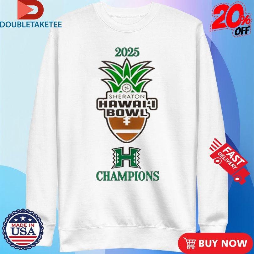 Official Hawaii Rainbow Warriors Hawaii Bowl Champions 2025 Shirts Unisex , , , Long Sleeve Tee