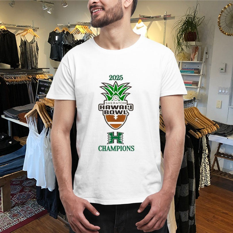 Official Hawaii Rainbow Warriors Hawaii Bowl Champions 2025 Shirts Unisex , , , Long Sleeve Tee