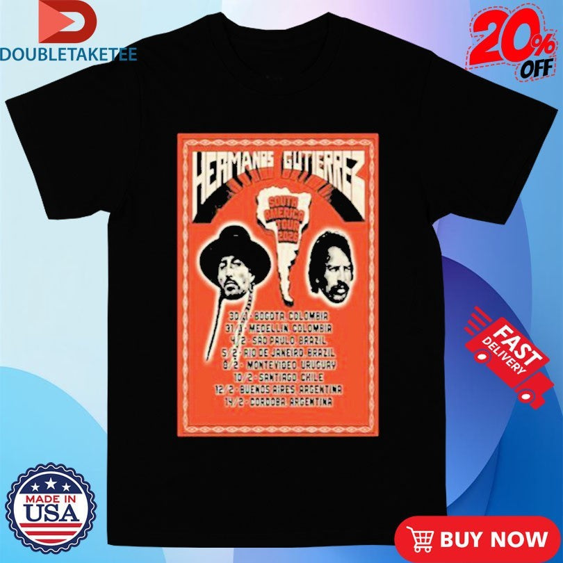 Official Hermanos Gutierrez South America Tour 2026 Shirts Unisex , , , Long Sleeve Tee