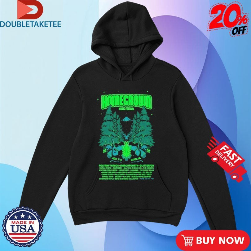 Official HomeGrown Music Fest Bend, OR May 7-9 2026 Shirts Unisex , , , Long Sleeve Tee