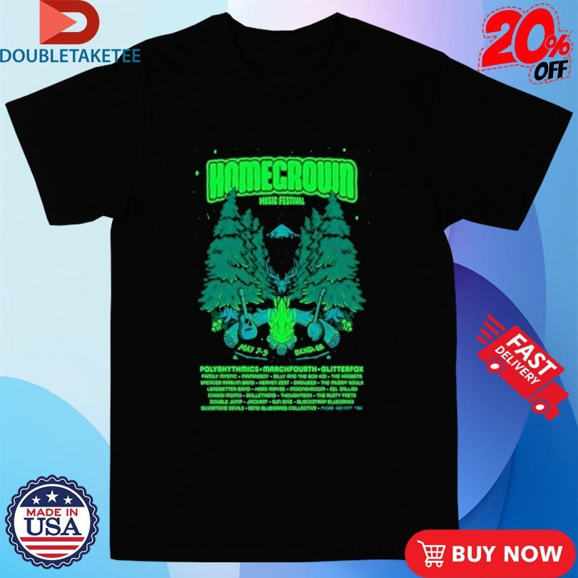 Official HomeGrown Music Fest Bend, OR May 7-9 2026 Shirts Unisex , , , Long Sleeve Tee