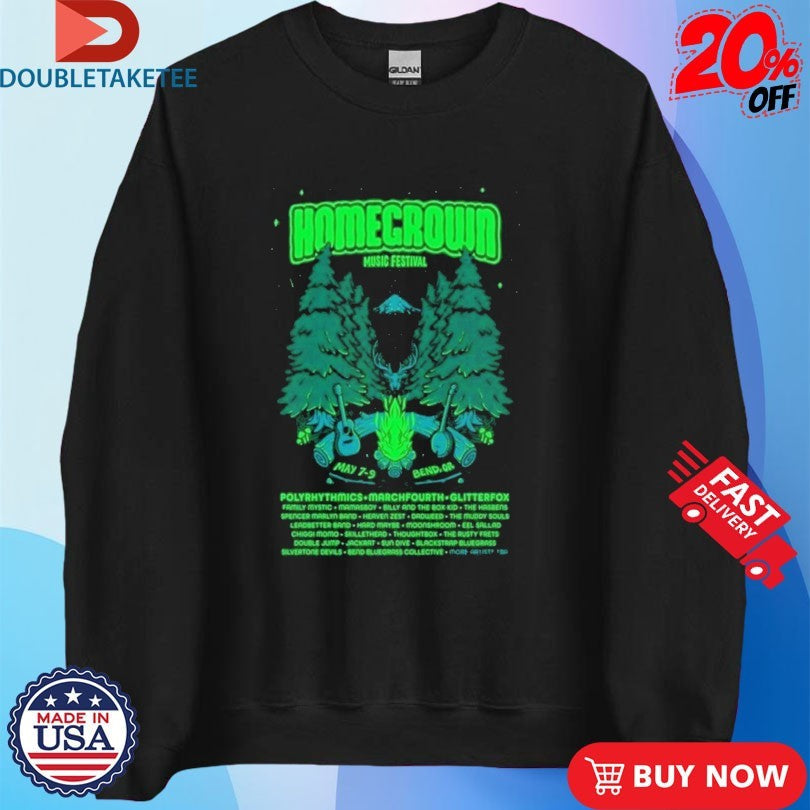 Official HomeGrown Music Fest Bend, OR May 7-9 2026 Shirts Unisex , , , Long Sleeve Tee