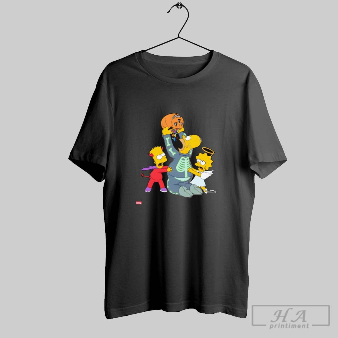 Official Homer Simpson Bart Simpson Lisa Simpson Halloween Tee (1)