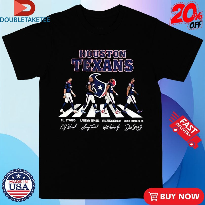 Official Houston Texans C.J. Stroud Laremy Tunsil And Will Anderson Jr Derek Stingley Jr Abbey Road Shirts