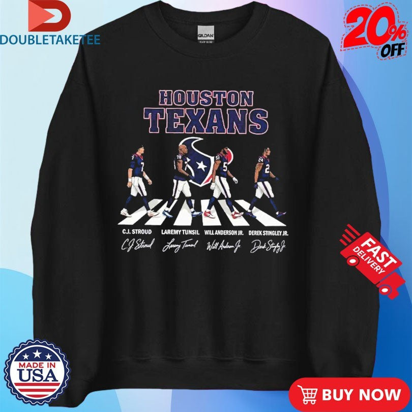 Official Houston Texans C.J. Stroud Laremy Tunsil And Will Anderson Jr Derek Stingley Jr Abbey Road Shirts