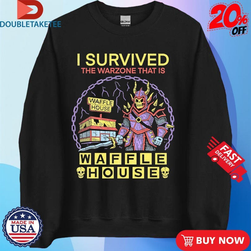 Official I Survived The Warzone That Is Waffle House Warzone Shirts Unisex , , , Long Sleeve Tee