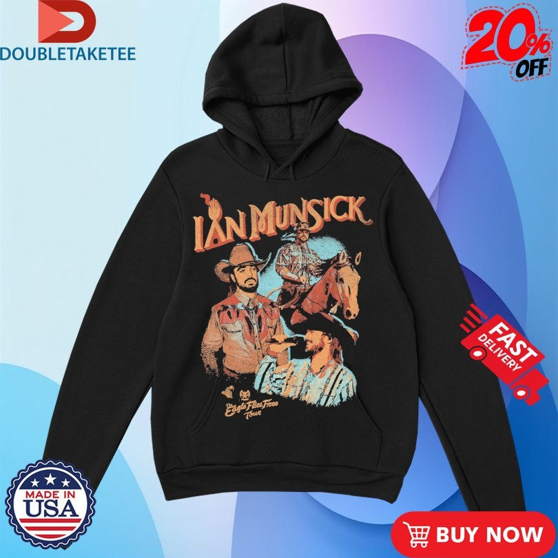 Official Ian Munsick The Eagle Flies Free Tour Photo Collage Shirts Unisex , , , Long Sleeve Tee