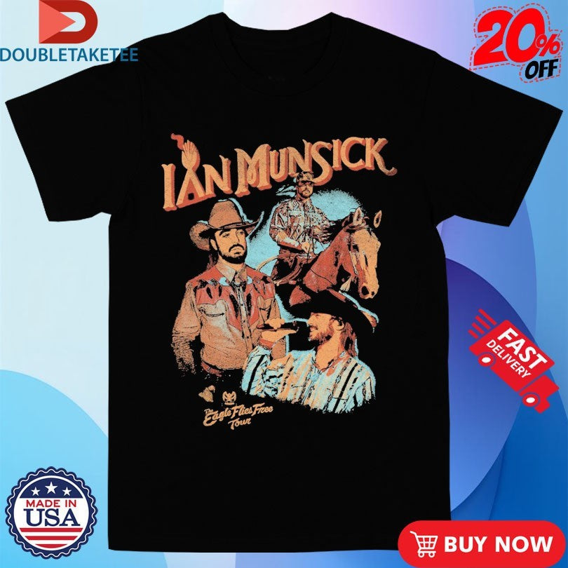 Official Ian Munsick The Eagle Flies Free Tour Photo Collage Shirts Unisex , , , Long Sleeve Tee