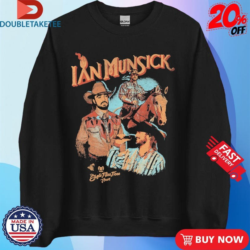 Official Ian Munsick The Eagle Flies Free Tour Photo Collage Shirts Unisex , , , Long Sleeve Tee