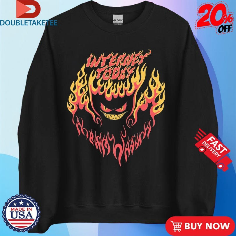 Official Internet Today Devil Boy Flames Shirts Unisex , , , Long Sleeve Tee