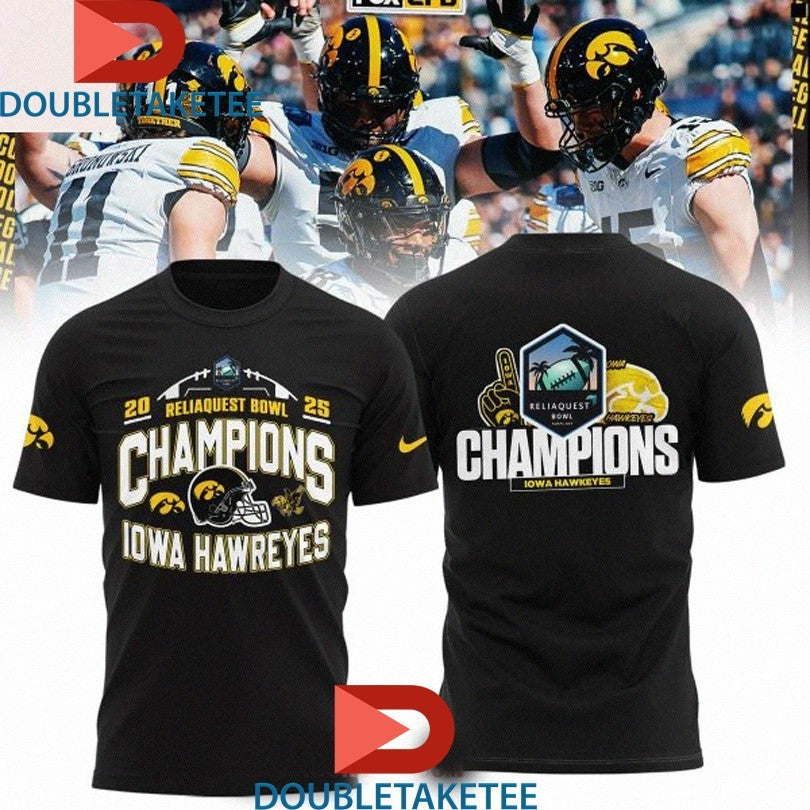 Official Iowa Hawkeyes 2025 Reliaquest Bowl Champions Shirts Unisex , , , Long Sleeve Tee