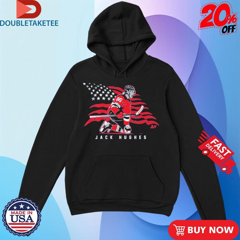 Official Jack Hughes Stars And Stripes Superstar Pose Olympic Shirts Unisex , , , Long Sleeve Tee