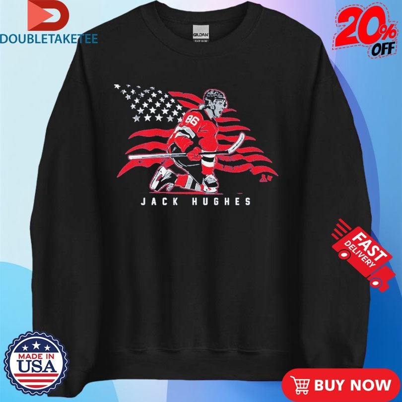 Official Jack Hughes Stars And Stripes Superstar Pose Olympic Shirts Unisex , , , Long Sleeve Tee