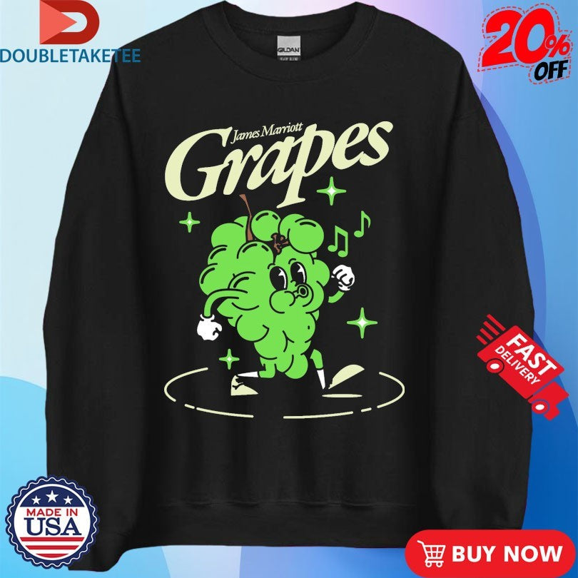 Official James Marriott Grapes Shirts Unisex , , , Long Sleeve Tee