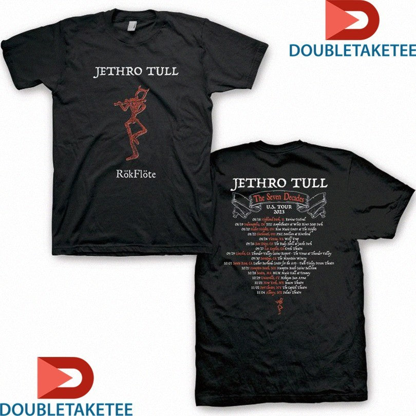 Official Jethro Tull RökFlöte The Seven Decades Us Tour 2023 Shirts Unisex , , , Long Sleeve Tee