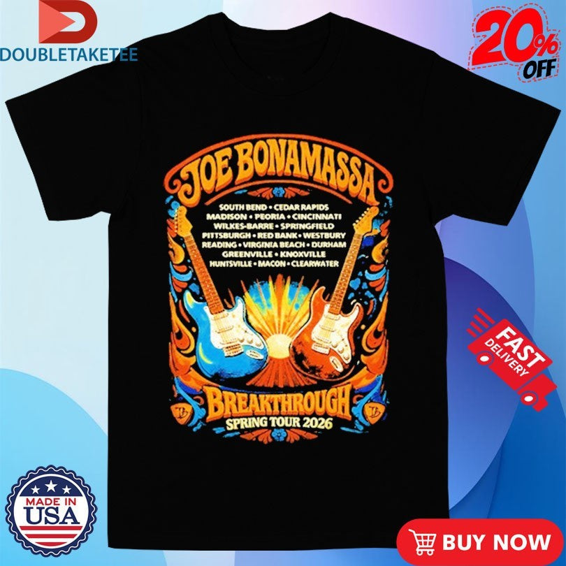 Official Joe Bonamassa 2026 U.S. Spring Tour Guitars Shirts Unisex , , , Long Sleeve Tee