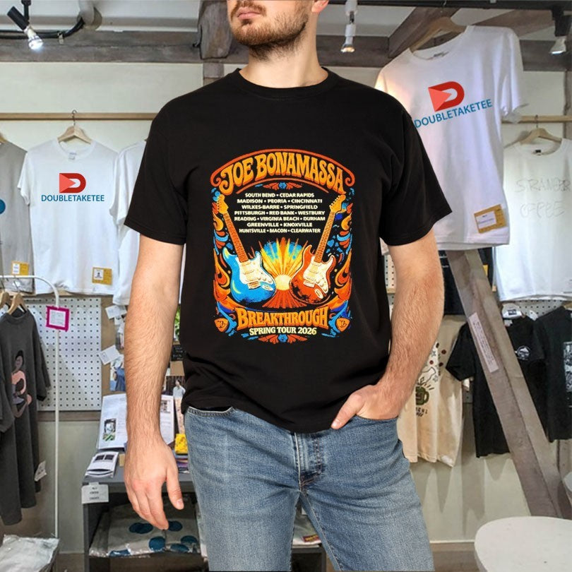 Official Joe Bonamassa 2026 U.S. Spring Tour Guitars Shirts Unisex , , , Long Sleeve Tee