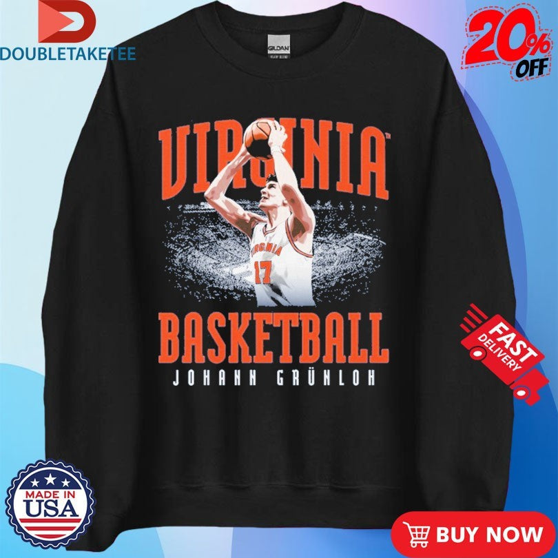 Official Johann Grünloh Virginia Cavaliers Basketball Player Shirts Unisex , , , Long Sleeve Tee