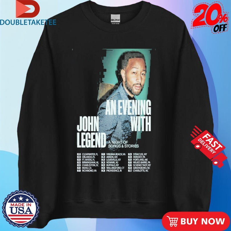 Official John Legend Fall Tour 2026 Dates Shirts Unisex , , , Long Sleeve Tee