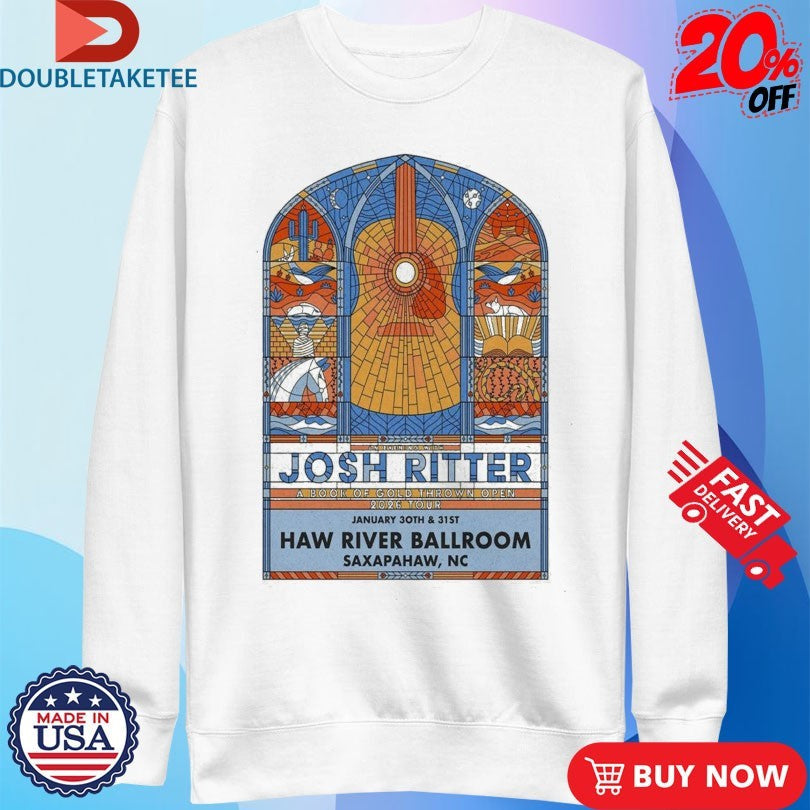 Official Josh Ritter How River Ballroom Jan 30-31 2026 Saxapahaw Unisex , , , Long Sleeve Tee