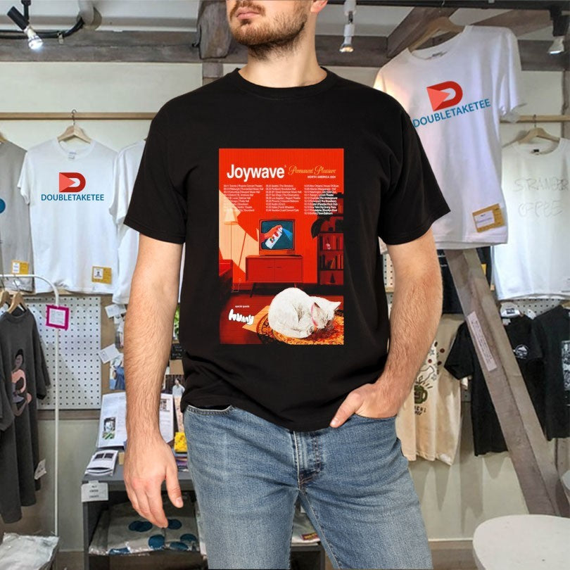 Official Joywave Permanent Pleasure North America 2024 Tour Dates Cat Shirts Unisex , , , Long Sleeve Tee