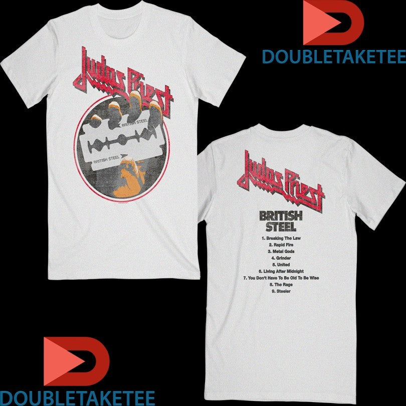 Official Judas Priest British Steel Album Tracklist Shirts Unisex , , , Long Sleeve Tee