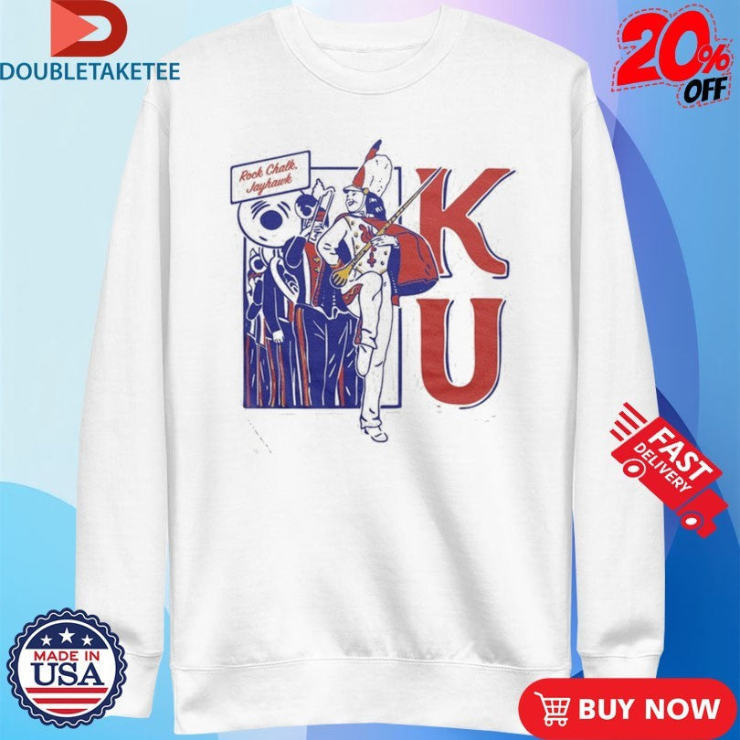 Official Kansas Jayhawks Rock Chalk KU Marching Shirts Unisex , , , Long Sleeve Tee