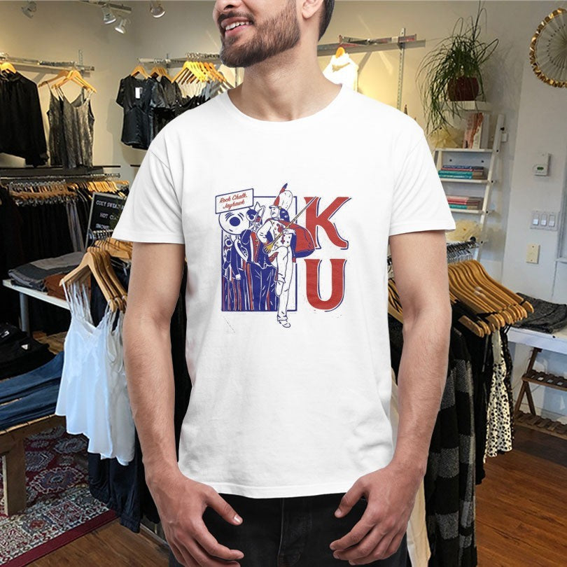 Official Kansas Jayhawks Rock Chalk KU Marching Shirts Unisex , , , Long Sleeve Tee