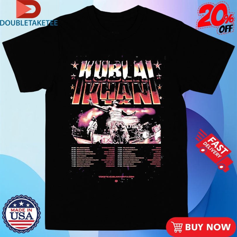 Official Kublai Khan TX EU And UK Summer 2026 Tour Dates Shirts Unisex , , , Long Sleeve Tee