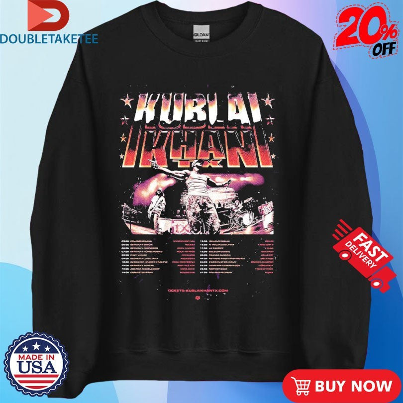 Official Kublai Khan TX EU And UK Summer 2026 Tour Dates Shirts Unisex , , , Long Sleeve Tee