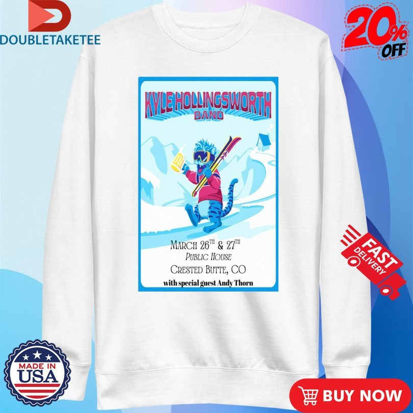 Official Kyle Hollingsworth Band Public House Crested Butte CO Mar 26-27 2026 Shirts Unisex , , , Long Sleeve Tee