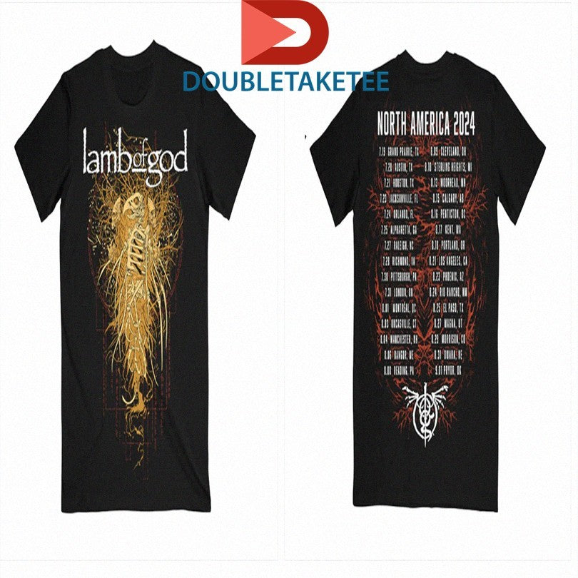 Official Lamb Of God Avian Offering 2024 Tour Dates Shirts Unisex , , , Long Sleeve Tee