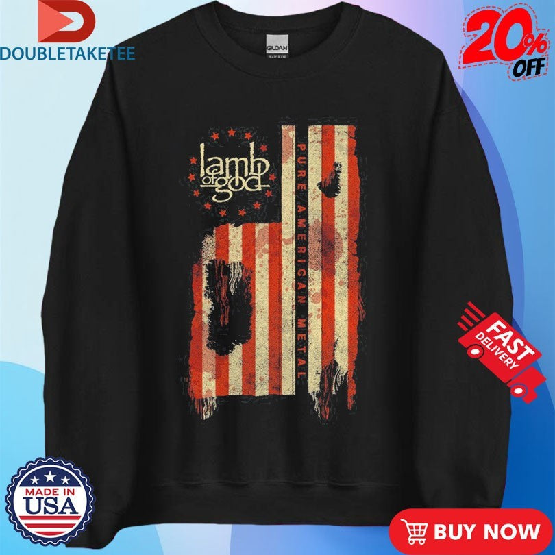 Official Lamb Of God Pure American Metal Flag Shirts Unisex , , , Long Sleeve Tee