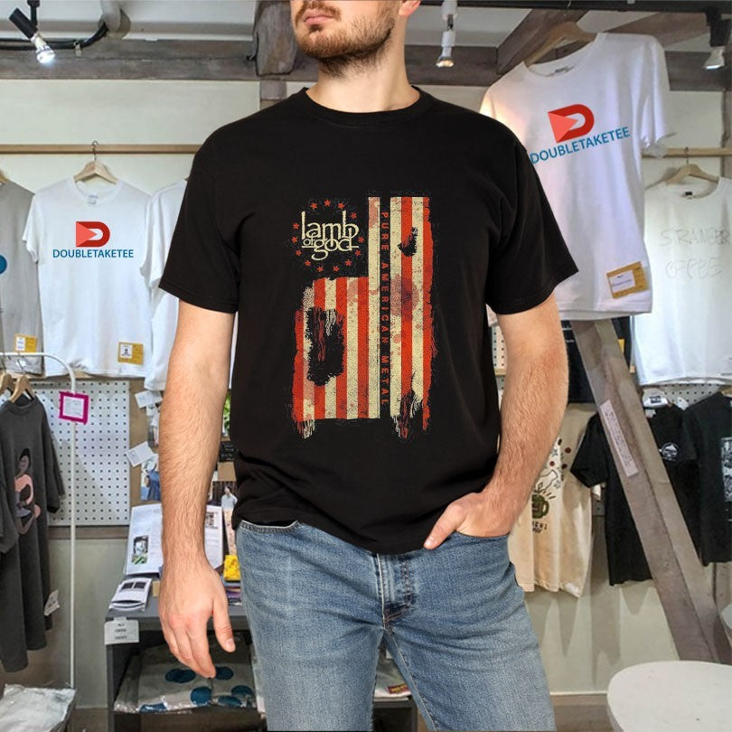 Official Lamb Of God Pure American Metal Flag Shirts Unisex , , , Long Sleeve Tee