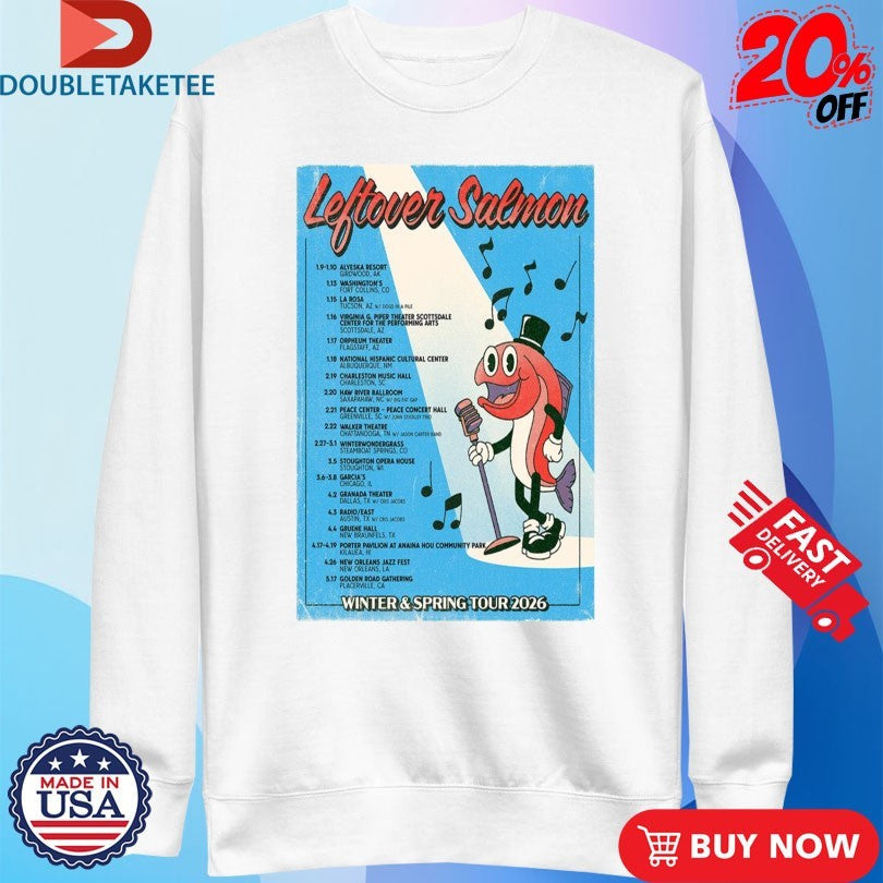 Official Leftover Salmon Winter &amp; Spring Tour 2026 Shirts Unisex , , , Long Sleeve Tee