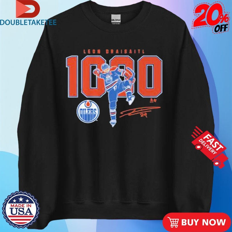 Official Leon Draisaitl 1000 Career NHL Points Edmonton Oilers Shirts Unisex , , , Long Sleeve Tee