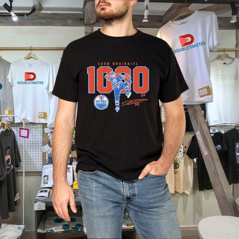 Official Leon Draisaitl 1000 Career NHL Points Edmonton Oilers Shirts Unisex , , , Long Sleeve Tee
