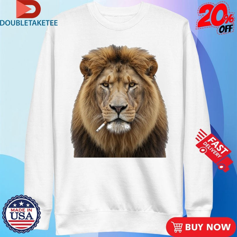 Official Lion Smoking Cigarette Shirts Unisex , , , Long Sleeve Tee
