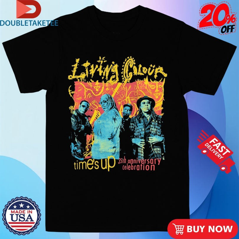 Official Living Colour Time’s Up 35th Anniversary Celebration Shirts Unisex , , , Long Sleeve Tee