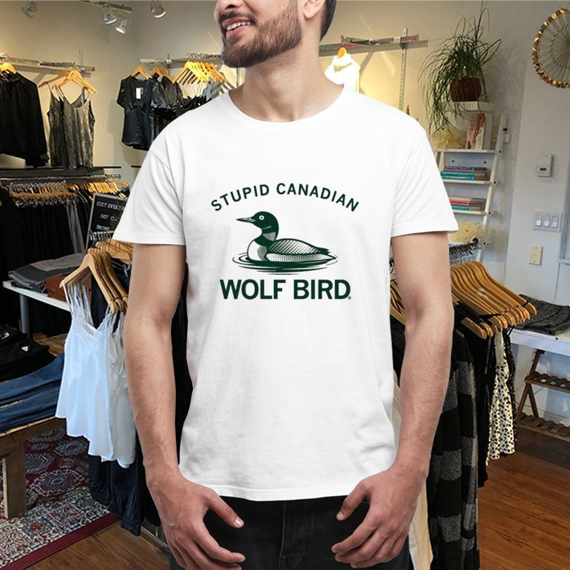 Official Loon Stupid Canadian Wolf Bird Shirts Unisex , , , Long Sleeve Tee