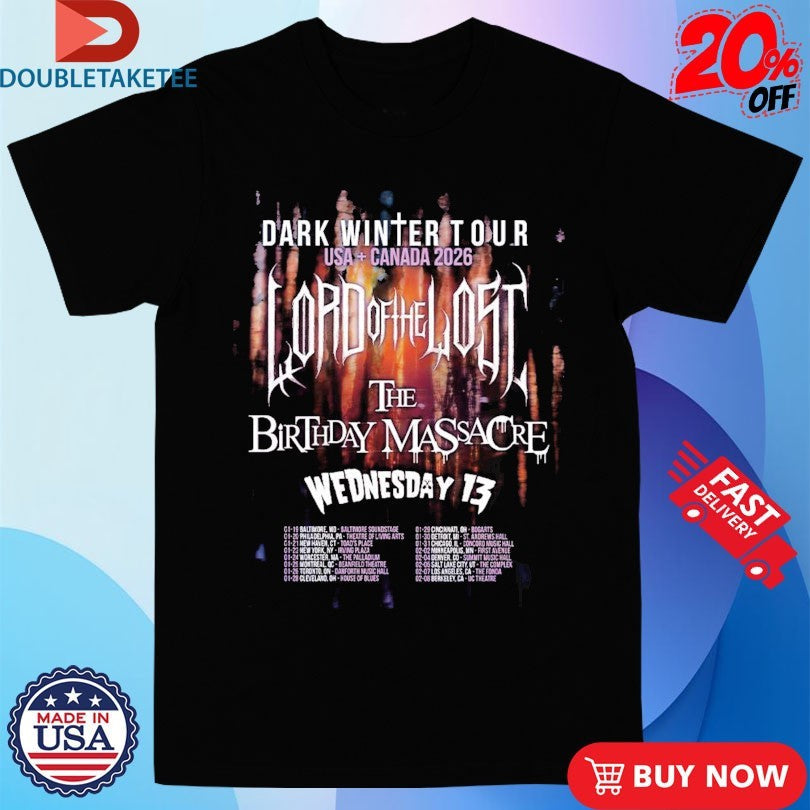 Official Lord Of The Lost Dark Winter Tour USA And Canada 2026 Schedule City Dates With Supporters Shirts