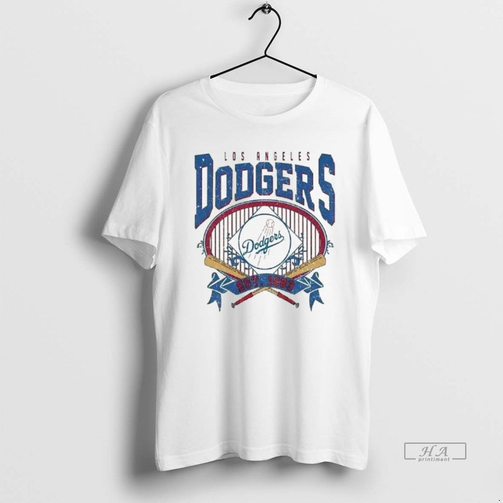 Official Los Angeles Dodgers Baseball Mlb Est 1883 Logo Vintage
