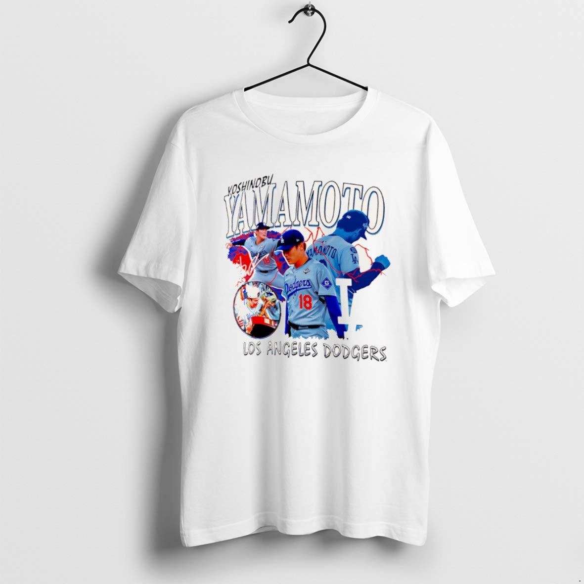 Official Los Angeles Dodgers Yoshinobu Yamamoto Cream Montage