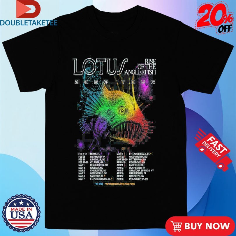 Official Lotus Rise Of The Anglerfish Tour 2026 Dates Shirts Unisex , , , Long Sleeve Tee