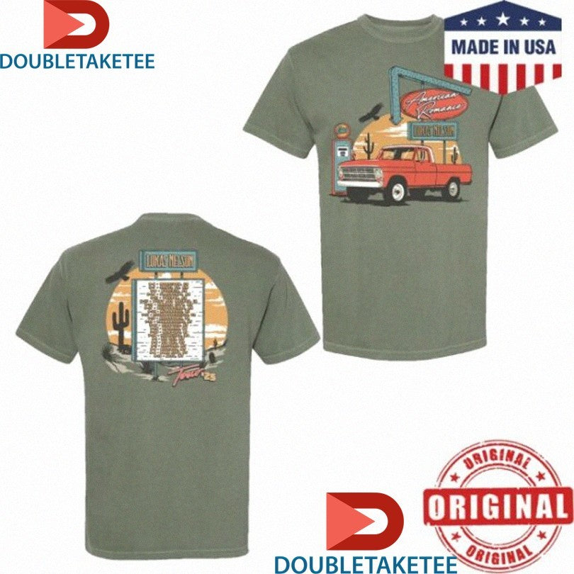 Official Lukas Nelson June Truck Stop Tour 2025 Dates Cactus Shirts Unisex , , , Long Sleeve Tee
