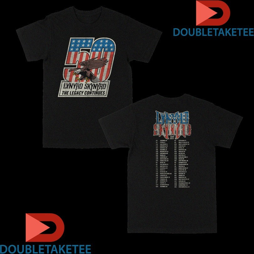 Official Lynyrd Skynyrd The Legacy Continues Flying Eagle Tour 2024 Dates Shirts Unisex , , , Long Sleeve Tee