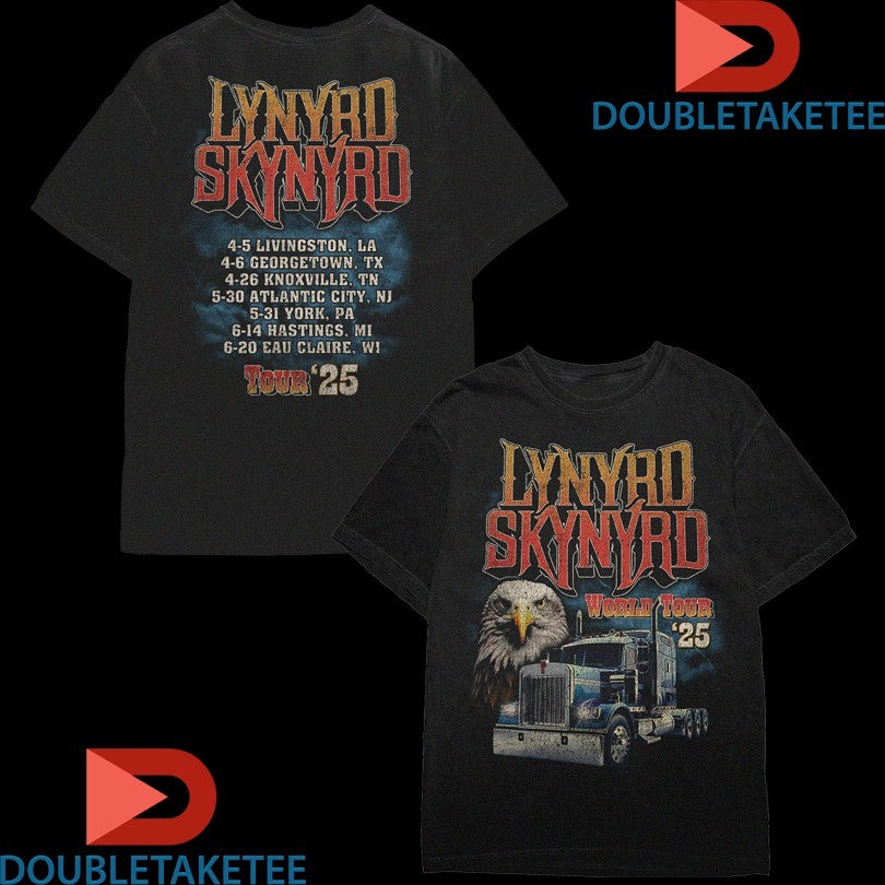 Official Lynyrd Skynyrd Truck Stop World Tour ’25 Dates Shirts Unisex , , , Long Sleeve Tee